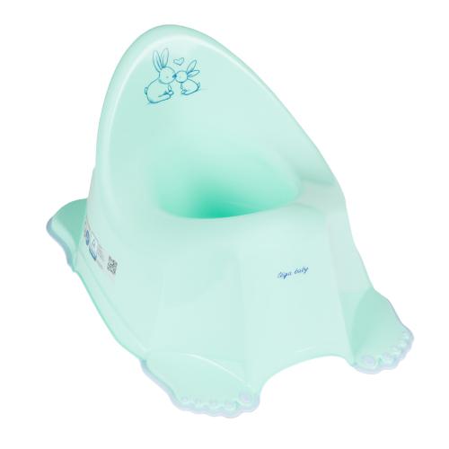 Zdjęcie produktu - TEGA BABY Nocnik antypoślizgowy KR&Oacute;LICZKI jasnozielony, 1 szt.