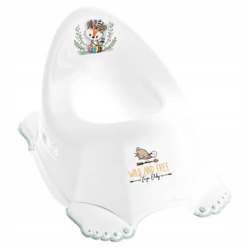 Zdjęcie produktu - TEGA BABY Nocnik antypoślizgowy z pozytywką DZIKI ZACH&Oacute;D biały - lisek, 1szt.