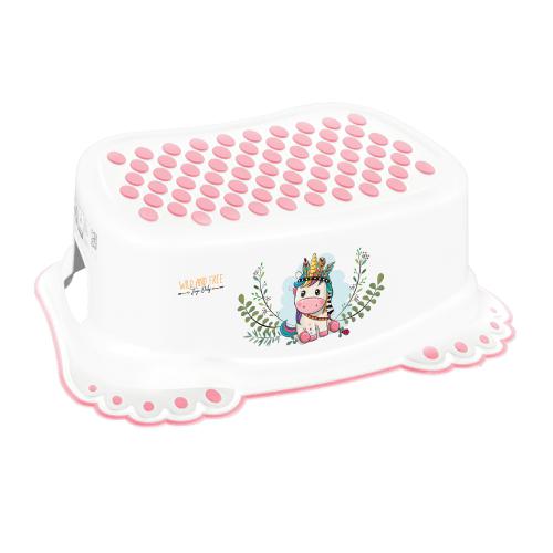 Zdjęcie produktu - TEGA BABY Podn&oacute;żek antypoślizgowy DZIKI ZACH&Oacute;D JEDNOROŻEC biały, 1 szt.