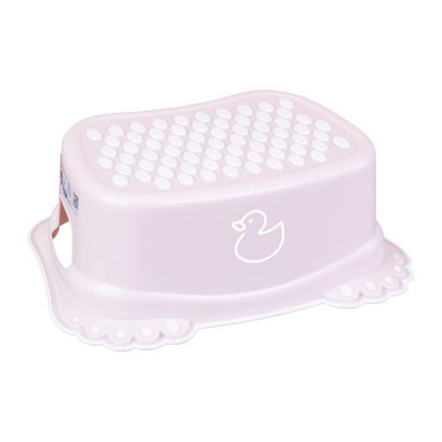 Zdjęcie produktu - TEGA BABY Podn&oacute;żek antypoślizgowy KACZKA jasnor&oacute;żowy, 1 szt.