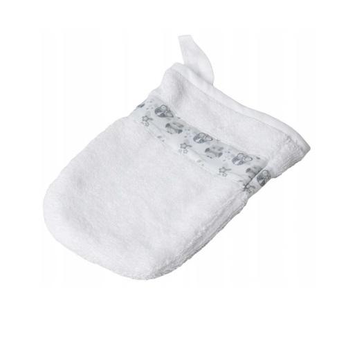 Zdjęcie produktu - TEGA BABY Rękawica do kąpieli SOWA biała, 1 szt.