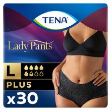 TENA Lady Pants Plus Noir L 95-130 cm, 30 szt - bielizna chłonna