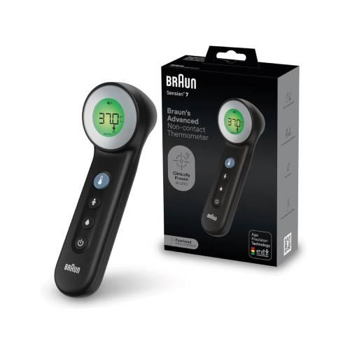 Zdjęcie produktu - Braun BNT400 Black No Touch + Touch termometr bezdotykowy z Age Precision tryb nocny - dodatkowo tryb pomiaru temperatury posiłk&oacute;w