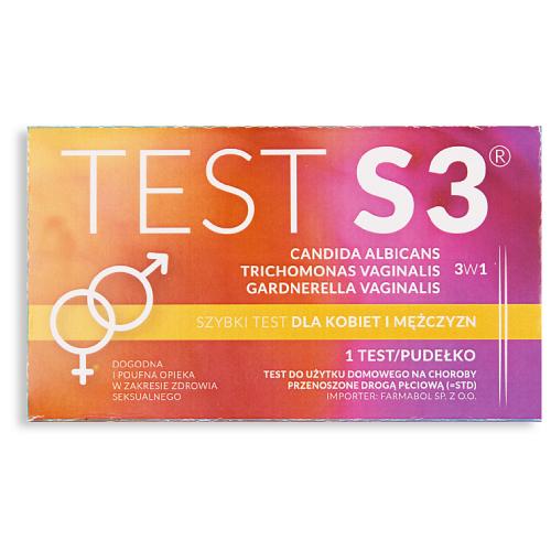 Szybki test antygenowy S3 wykrywający i r&oacute;żnicujący choroby intymne u kobiet i mężczyzn 3w1, 1szt.