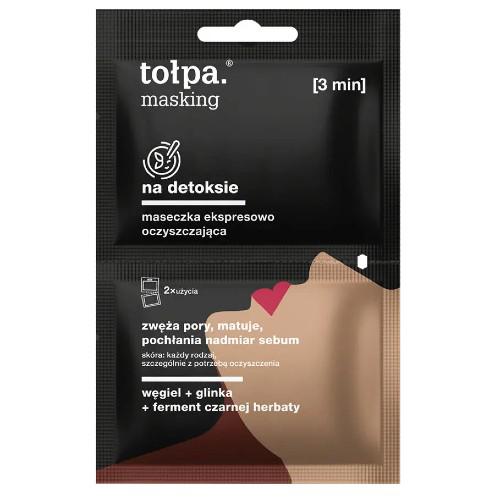 Zdjęcie produktu - TOŁPA MASKING Na detoksie maseczka ekspresowo oczyszczająca, 2x5ml