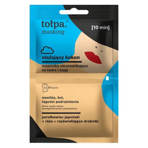 Zdjęcie produktu - TOŁPA MASKING Otulający kokon, Maseczka ultranawilżająca na twarz i szyję, 2x5ml
