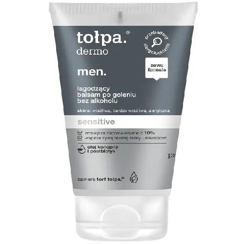Zdjęcie produktu - TOŁPA MEN Sensitive łagodzący balsam po goleniu, 100ml