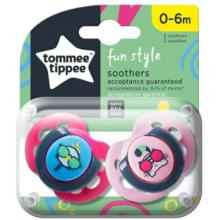 Zdjęcie produktu - Tommee Tippee Smoczek FUN STYLE 0-6m amarantowy/r&oacute;żowy, 2szt