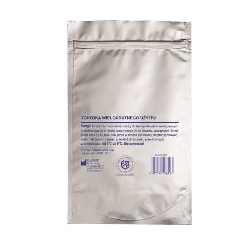 Zdjęcie produktu - EL-COMP Torba termoizolacyjna na leki 180x90x290 mm (pojemność 1000ml)