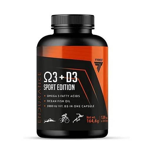 Zdjęcie produktu - Trec Endurance Omega 3 + D3 Sport Edition, 120 kaps.