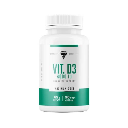 Zdjęcie produktu - Trec Vitality Vit. D3 4000 IU, 90 kaps.