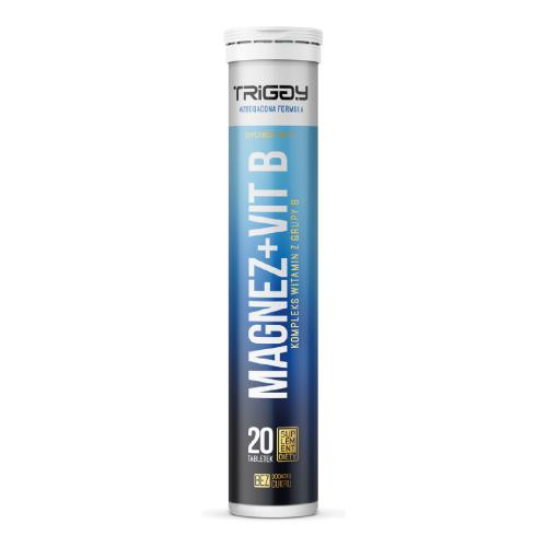 Zdjęcie produktu - TRIGGY Magnez + Vitamina B tabletki musujące o smaku czarnej porzeczki, 20szt.