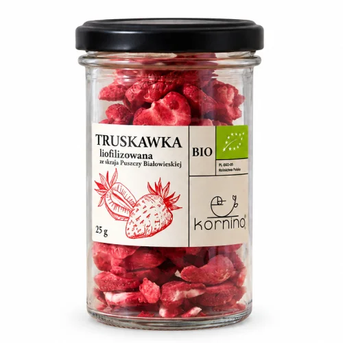 Zdjęcie produktu - Kornino Truskawka liofilizowana Eko, 30 g