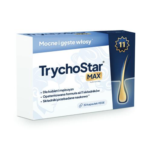 Zdjęcie produktu - TrychoStar Max dla kobiet i mężczyzn, 30 kaps.