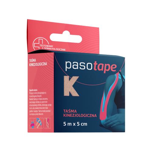 Zdjęcie produktu - PASOTAPE Taśma kinezjologiczna 5cm x 5m czarna, 1 szt.