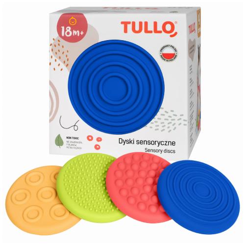 Zdjęcie produktu - Tullo Dyski sensoryczne r&oacute;żne faktury, 4 szt.