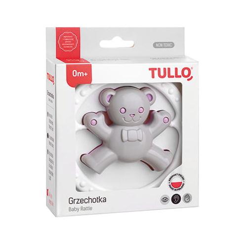 Zdjęcie produktu - TULLO Grzechotka miś szaro-r&oacute;żowy 163