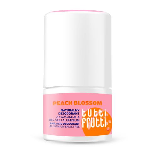 Zdjęcie produktu - Farmona Tutti Frutti Naturalny dezodorant z kwasami AHA bez soli aluminium Peach Blossom, 50 ml