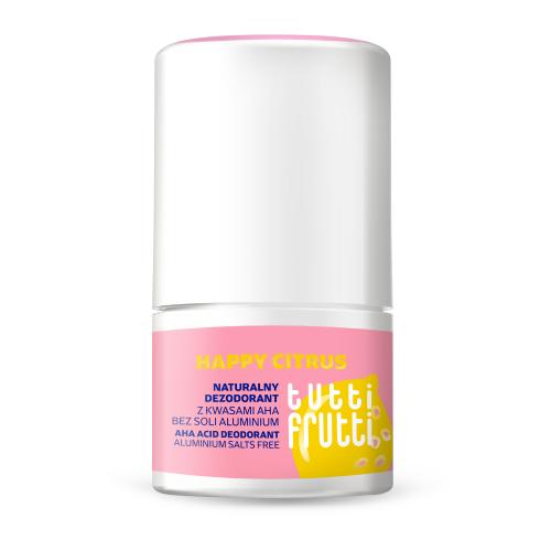 Zdjęcie produktu - Farmona Tutti Frutti Naturalny dezodorant z kwasami AHA bez soli aluminium Happy Citrus, 50 ml