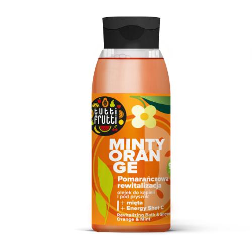 Zdjęcie produktu - FARMONA TUTTI FRUTTI Rewitalizujący Olejek do kąpieli i pod prysznic Pomarańcza i Mięta + Energy Shot C 400ml