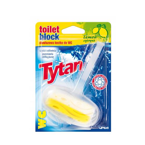 Zdjęcie produktu - TYTAN Dwufazowa kostka do WC Cytryna, 40g