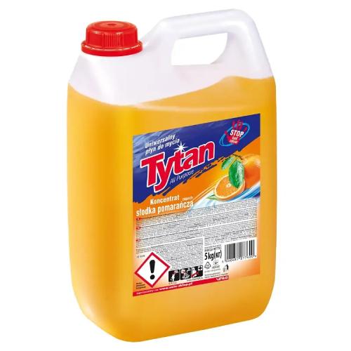 Zdjęcie produktu - TYTAN Uniwersalny płyn do mycia Słodka pomarańcza, 5litr&oacute;w