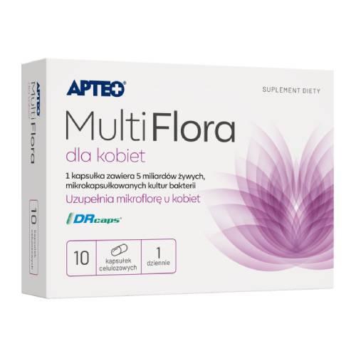 Miniaturka artykułu - APTEO MultiFlora dla kobiet, 10 kapsułek