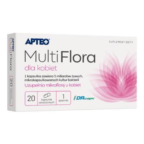 Miniaturka artykułu - APTEO MultiFlora dla kobiet, 20 kapsułek