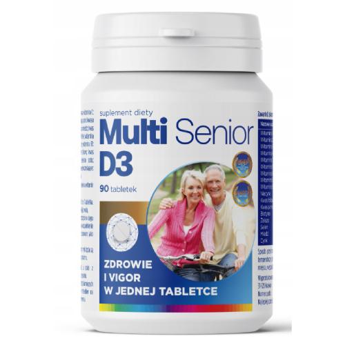 Miniaturka artykułu - Multi Senior D3, 90 tabl. - multiwitamina dla senior&oacute;w