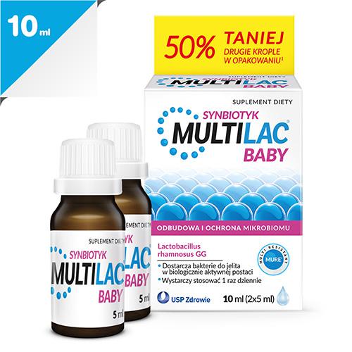 Miniaturka artykułu - Multilac Baby Krople, 2 but.x 5ml