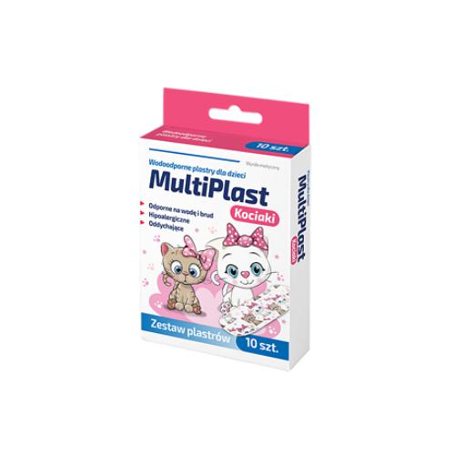 Miniaturka artykułu - MultiPlast Kociaki Zestaw plastr&oacute;w wodoodpornych - 10 szt.