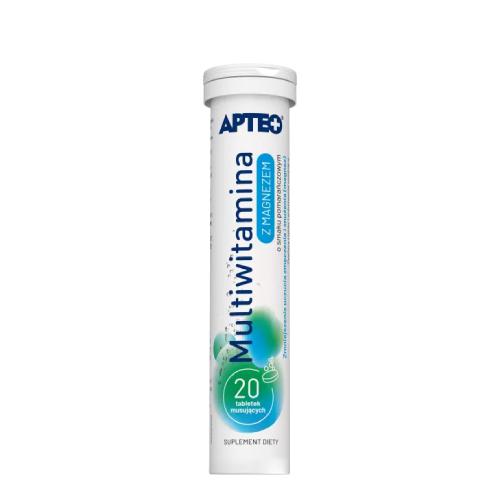 Miniaturka artykułu - Multiwitamina z magnezem o smaku pomarańczowym APTEO, 20 tabletek musujących