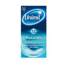 Zdjęcie produktu - UNIMIL NATURAL Prezerwatywy nawilżane - 12 sztuk