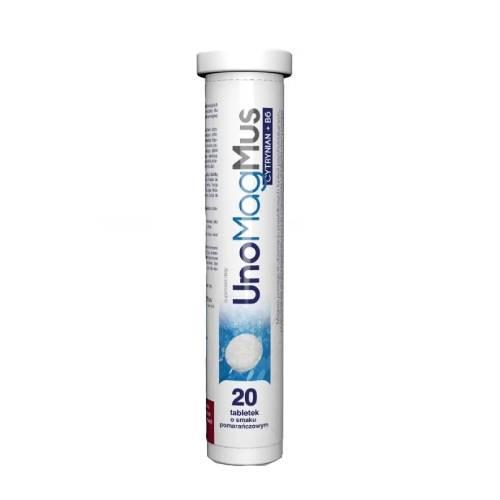 Zdjęcie produktu - UnoMagMus Cytrynian + B6, 20 tabletki musujące