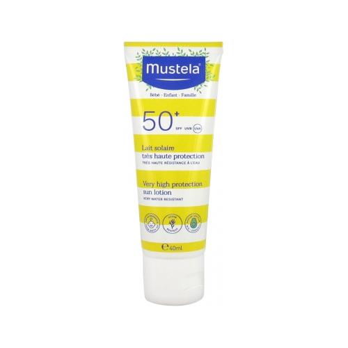 Miniaturka artykułu - MUSTELA Mleczko przeciwsłoneczne bardzo wysoka ochrona SPF 50+, 40ml	