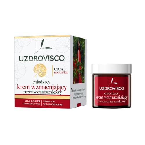 Zdjęcie produktu - UZDROVISCO CICA Naczynka Krem do twarzy chłodzący przeciwzmarszczkowy do cery naczynkowej, 50ml