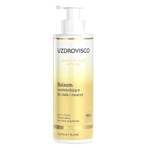 Zdjęcie produktu - Uzdrovisco Subtelny blask Balsam rozświetlający do ciała i twarzy, 200 ml