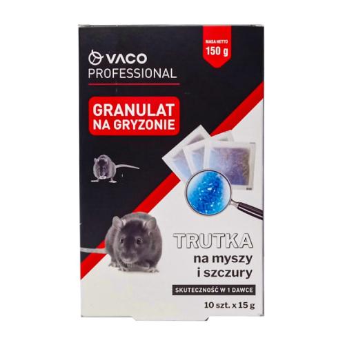 Zdjęcie produktu - VACO Granulat na myszy i szczury, 150g KR&Oacute;TKA DATA 31.07.2026