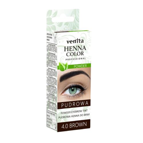 Zdjęcie produktu - VENITA Henna pudrowa do brwi 4.0 Brąz, 4g