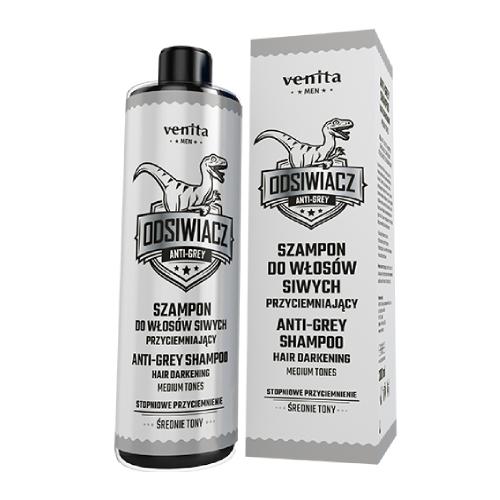 Zdjęcie produktu - Venita Men Szampon do włos&oacute;w siwych przyciemniający - Średnie Tony, 200ml