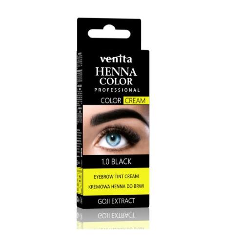 Zdjęcie produktu - VENITA Henna Color Professional Goji Extract Henna do brwi w kremie 1.0 Black, 30g