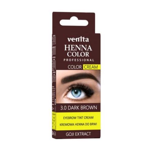Zdjęcie produktu - VENITA Henna Color Professional Goji Extract Henna do brwi w kremie 3.0 Dark Brown, 30g