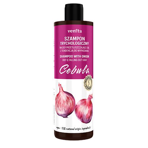 Zdjęcie produktu - VENITA Szampon Trychologiczny do włos&oacute;w przetłuszczających się z tendencją do wypadania Cebula, 300ml