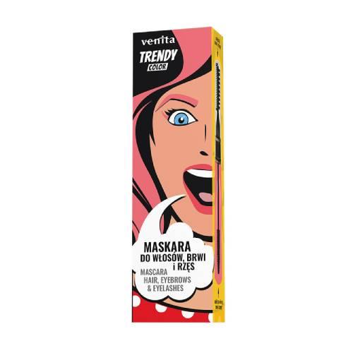 Zdjęcie produktu - Venita Trendy Color Maskara 3w1 do włos&oacute;w brwi rzęs 30 Słodki r&oacute;ż, 13 g