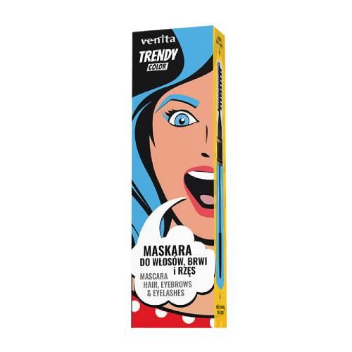 Zdjęcie produktu - Venita Trendy Color Maskara 3w1 do włos&oacute;w brwi rzęs 35 Lazurowy błękit, 13 g