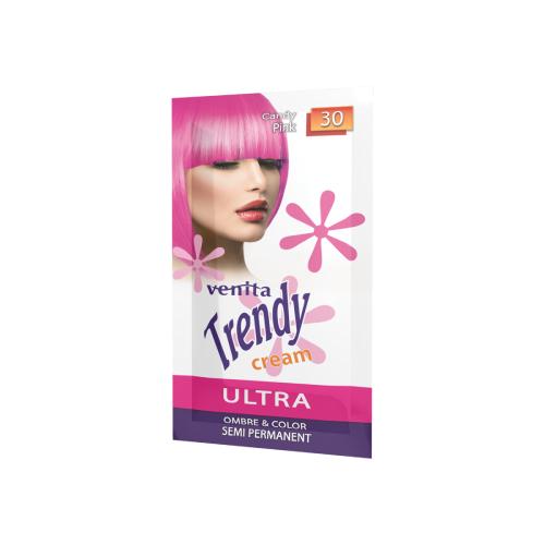 Zdjęcie produktu - VENITA Trendy Cream Ultra Krem do koloryzacji włos&oacute;w 30 Candy Pink, 35g