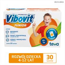 Zdjęcie produktu - VIBOVIT JUNIOR POMARAŃCZOWY 4+, 30sasz.