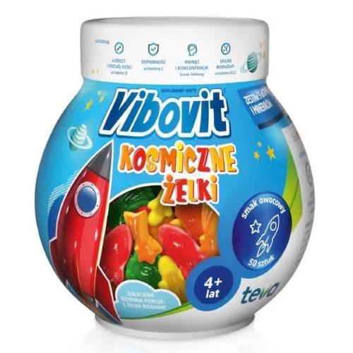 Zdjęcie produktu - Vibovit Kosmiczne Żelki smak owocowy, 50 szt.