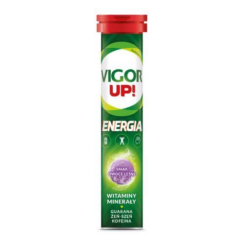 Zdjęcie produktu - Vigor UP! Energia tabletki musujące o smaku owoc&oacute;w leśnych, 20 szt.