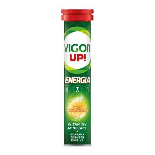 Zdjęcie produktu - Vigor UP! Energia tabletki musujące o smaku pomarańczowym, 20 szt.
